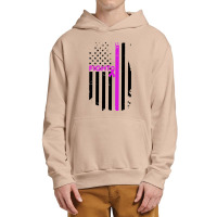 Breast Cancer Fight Ribbon Flag Urban Pullover Hoodie | Artistshot