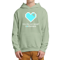 Video Game Geek Pixel Heart Urban Pullover Hoodie | Artistshot