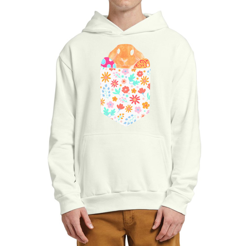 Easter Day T  Shirt Cute Rabbit Bunny Pet Easter Eggs In Pocket Easter Urban Pullover Hoodie | Artistshot