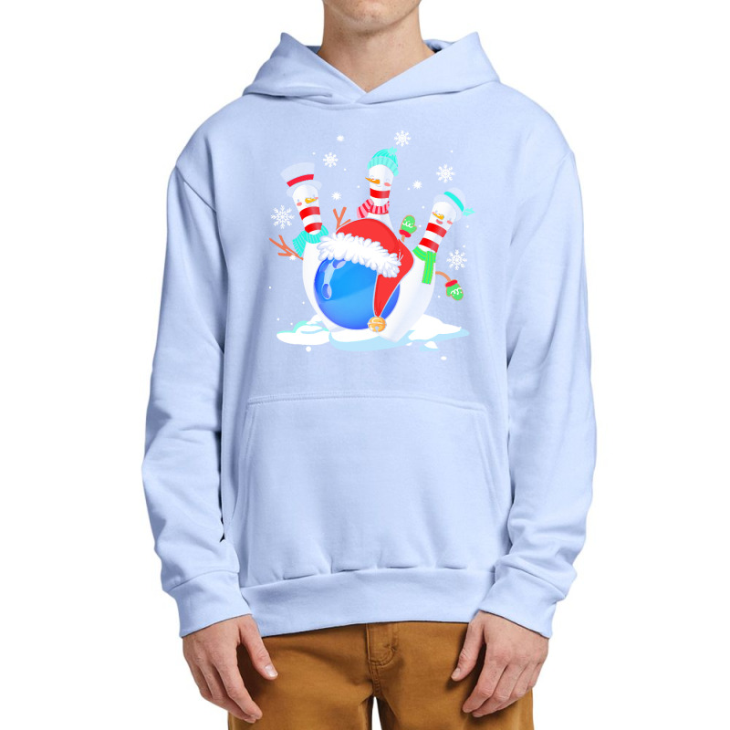 Funny Bowling With Christmas Ball Lover T  Shirt Funny Bowling With Ch Urban Pullover Hoodie | Artistshot