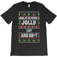 Womens Funny Emt Ugly Christmas Design Emergency Medical Technician V T-shirt | Artistshot