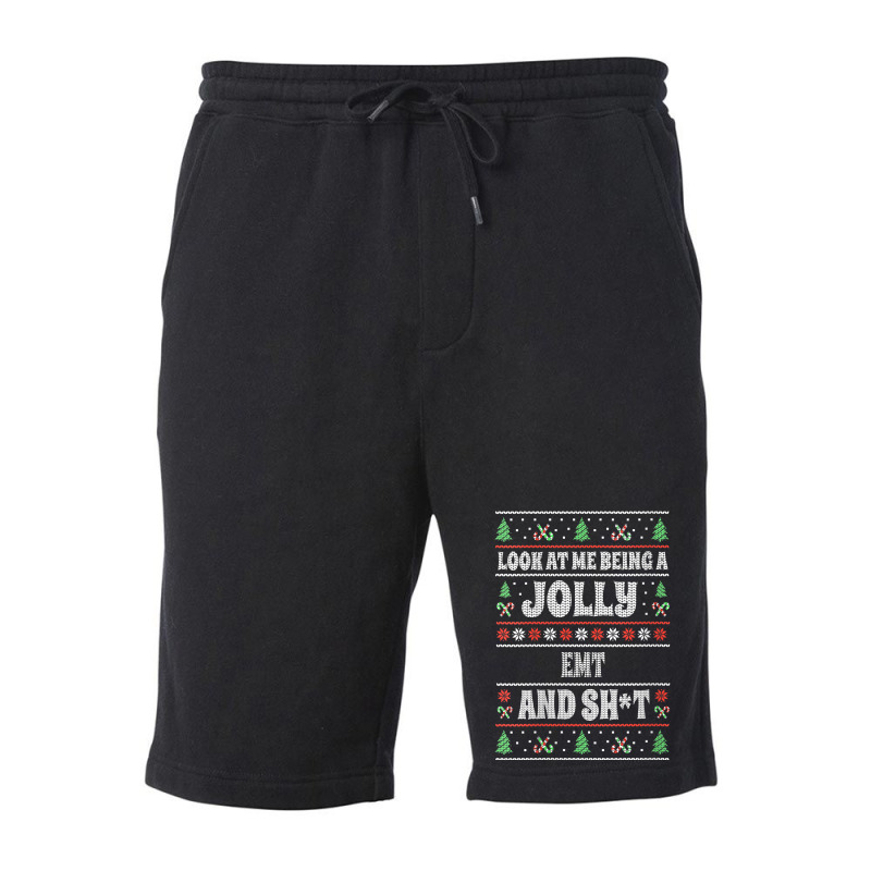 Womens Funny Emt Ugly Christmas Design Emergency Medical Technician V Fleece Short | Artistshot