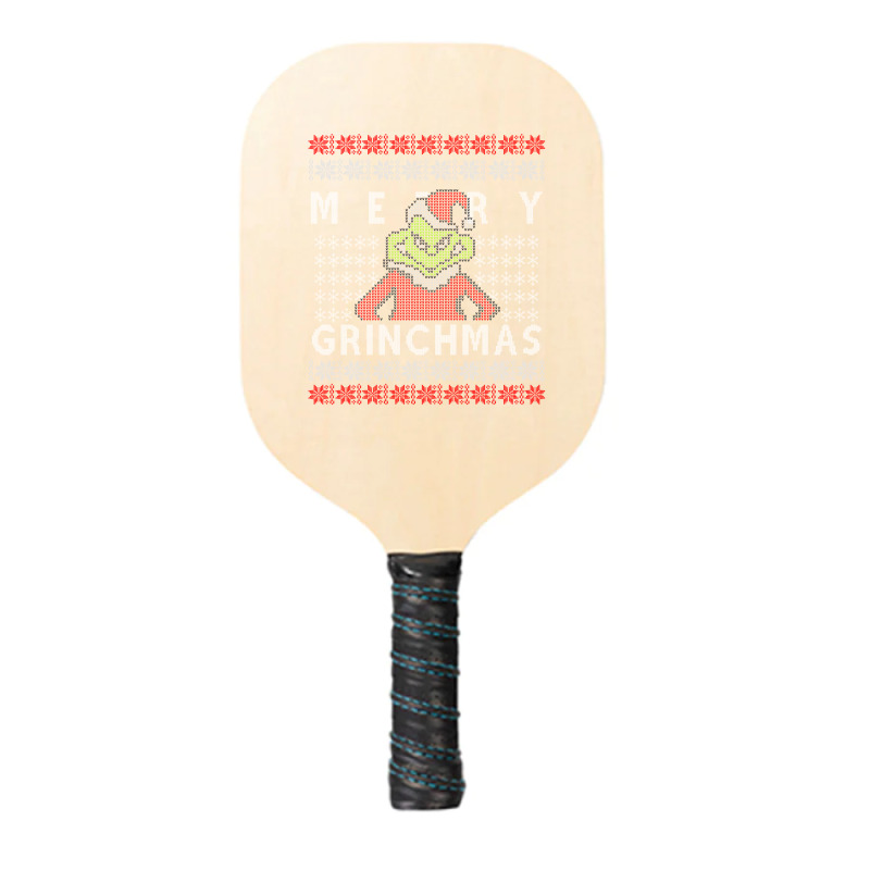 Ugly Christmas Merry Grinchmas Pickleball Paddle | Artistshot