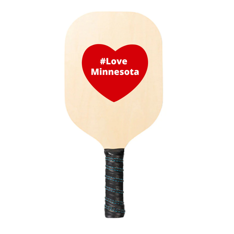 Love Minnesota, Hashtag Heart, Love Minnesota Pickleball Paddle | Artistshot