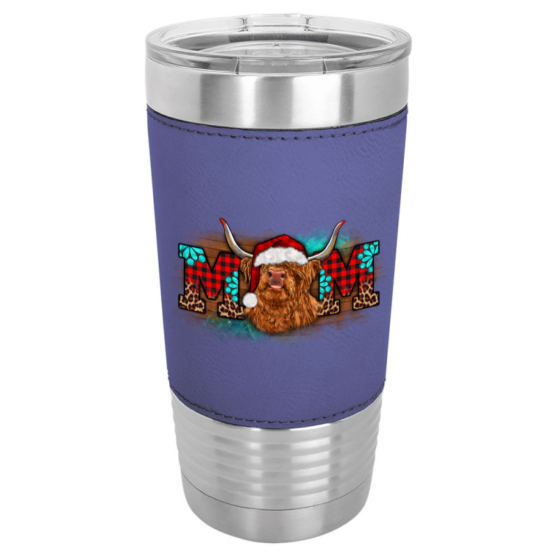 Christmas Mom Highland Cow Leatherette Tumbler | Artistshot