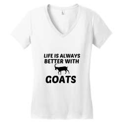 goat life is better Women's V-Neck T-Shirt | Artistshot
