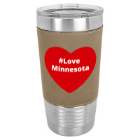 Love Minnesota, Hashtag Heart, Love Minnesota Leatherette Tumbler | Artistshot