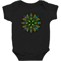 Full Color Mandala Element Baby Bodysuit | Artistshot