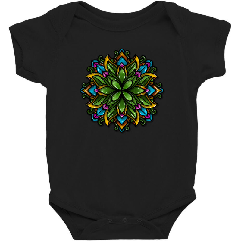 Full Color Mandala Element Baby Bodysuit by chris299 | Artistshot