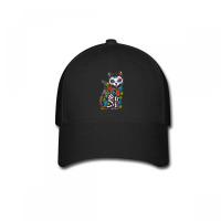 Cat Sugar Skull Mexico Calavera Dia De Los Muertos Halloween Baseball Cap | Artistshot