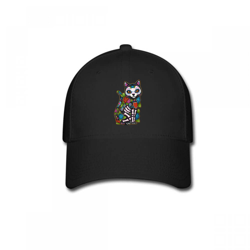 Cat Sugar Skull Mexico Calavera Dia De Los Muertos Halloween Baseball Cap by SonjaBogenschutz | Artistshot