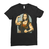 Work Out Mona Lisa Ladies Fitted T-shirt | Artistshot