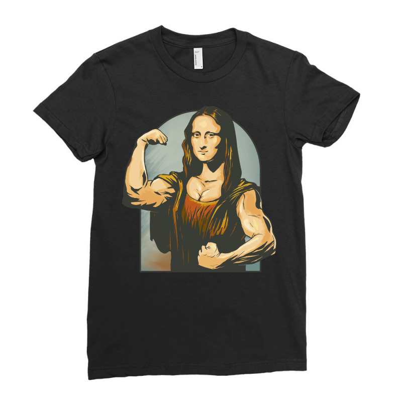 Work Out Mona Lisa Ladies Fitted T-Shirt by D'Metra | Artistshot