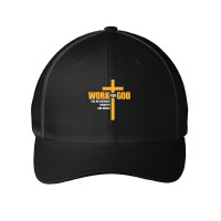 Work For God The Retirement Benefits Are Great Premium T Shirt Mesh Cap | Artistshot