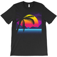 Synthwave T  Shirt Classic Palm Tree Sunset Synthwave T  Shirt T-shirt | Artistshot