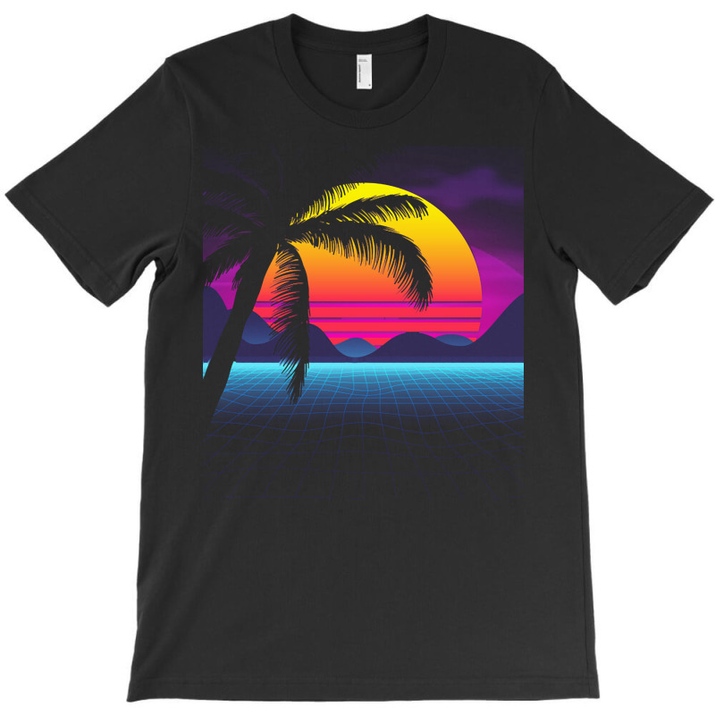 Synthwave T  Shirt Classic Palm Tree Sunset Synthwave T  Shirt T-Shirt by victorycanola | Artistshot