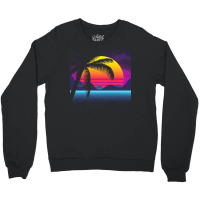 Synthwave T  Shirt Classic Palm Tree Sunset Synthwave T  Shirt Crewneck Sweatshirt | Artistshot