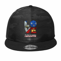 Lafayette   Love   The Heart Of Acadiana Camo Snapback | Artistshot