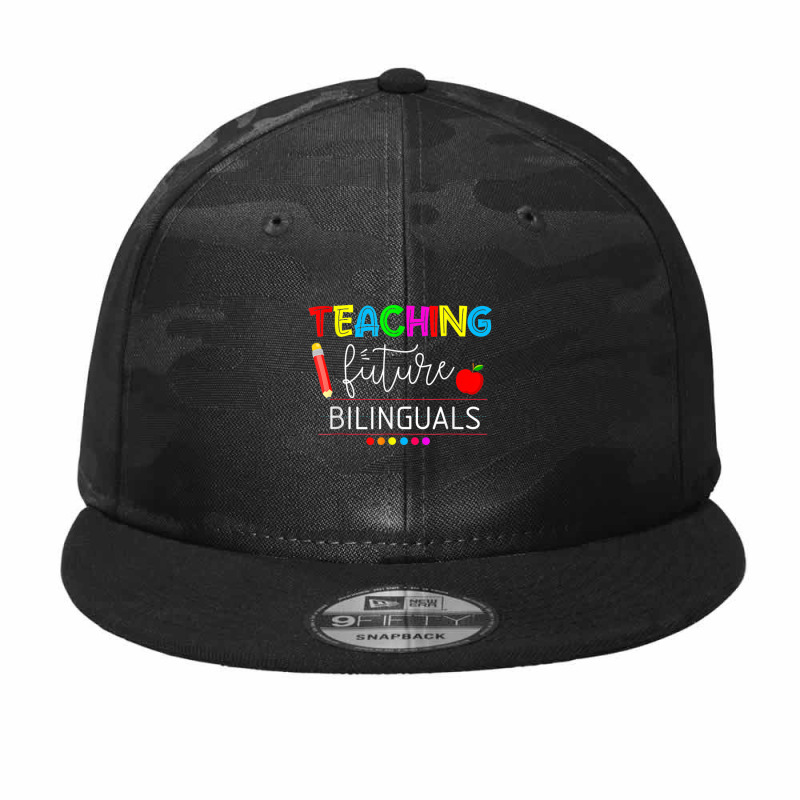 Teaching Future Bilinguals Spanish Teachers Back To School Camo Snapback by MadisonDesign | Artistshot