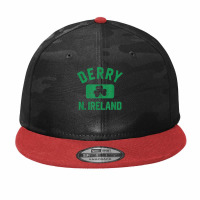 Derry N. Ireland Gym Style Distressed Green Print T Shirt Camo Snapback | Artistshot