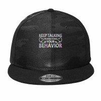 Analyzing Your Behavior Behavior Therapist Sweatshirt Camo Snapback | Artistshot