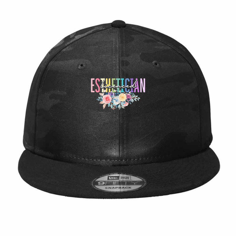 Womens Licensed Esthetician  Beautician  Cosmetologist T Shirt Camo Snapback | Artistshot