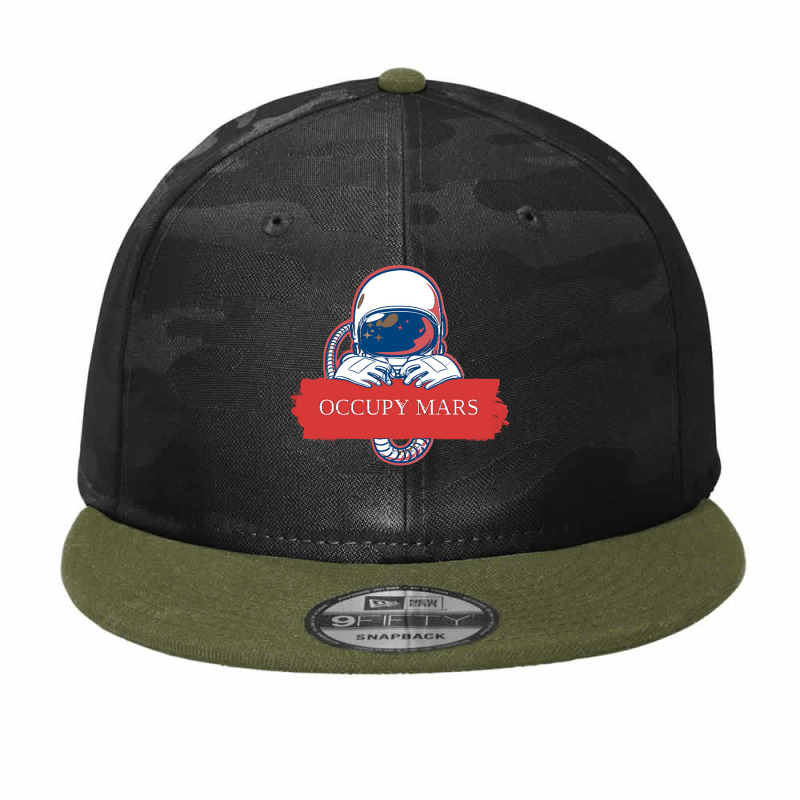 Occupy Mars Colonisation Space Exploration Space Race Shirt Camo Snapback | Artistshot