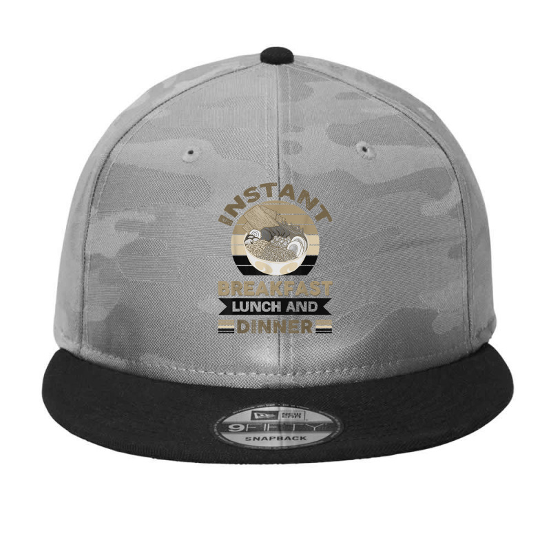 Instant Breakfast Lunch And Dinner Ramen Lover Camo Snapback by Valentino-Holt | Artistshot