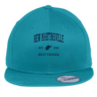 New Martinsville West Virginia Wv Vintage Athletic Navy Spor T Shirt Flat Bill Snapback Cap | Artistshot