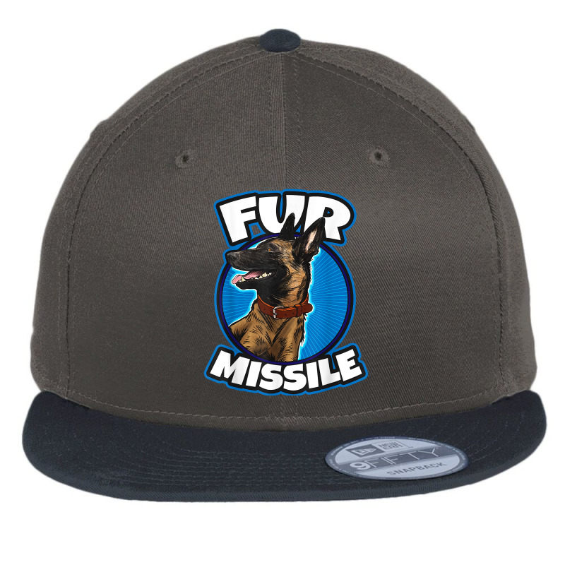 Fur Missiles Belgian Malinois Dog Missile T Shirt Flat Bill Snapback Cap by uekirstockpg | Artistshot