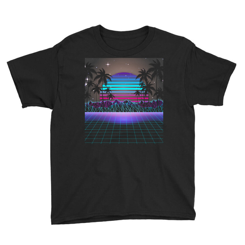 Synthwave T  Shirt Fascinating Dusk Retrowave T  Shirt Youth Tee by victorycanola | Artistshot