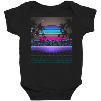 Synthwave T  Shirt Fascinating Dusk Retrowave T  Shirt Baby Bodysuit | Artistshot