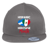 Latin Honduras Mexico Flag Heart Hispanic Heritage Month T Shirt Flat Bill Snapback Cap | Artistshot