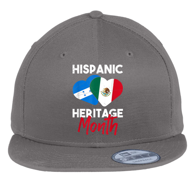 Latin Honduras Mexico Flag Heart Hispanic Heritage Month T Shirt Flat Bill Snapback Cap by vorgasofaguiarb | Artistshot