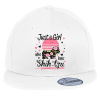 Shih Tzu Design, Just A Girl Who Loves Shih Tzu Flat Bill Snapback Cap | Artistshot