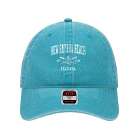 New Smyrna Beach Fl Vintage Crossed Oars & Boat Anchor Sport Zip Hoodi Dyed Cap | Artistshot