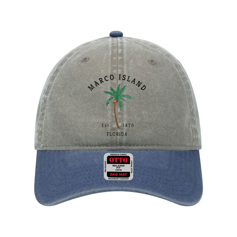 Womens Marco Island Florida Colorful Palm Tree Retro Novelty Art V Nec Dyed Cap by oluwafemimccullers | Artistshot