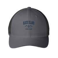 Block Island Ri Vintage Navy Crossed Oars & Boat Anchor Mesh Cap | Artistshot