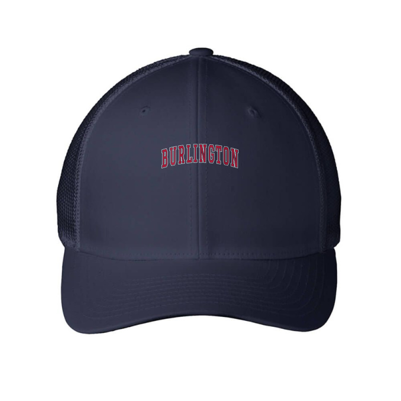 Womens Burlington North Carolina Souvenir College Style Red Text V Nec Mesh Cap | Artistshot