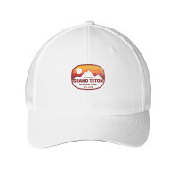 Vintage Grand Teton National Park   Distressed Mesh Cap | Artistshot