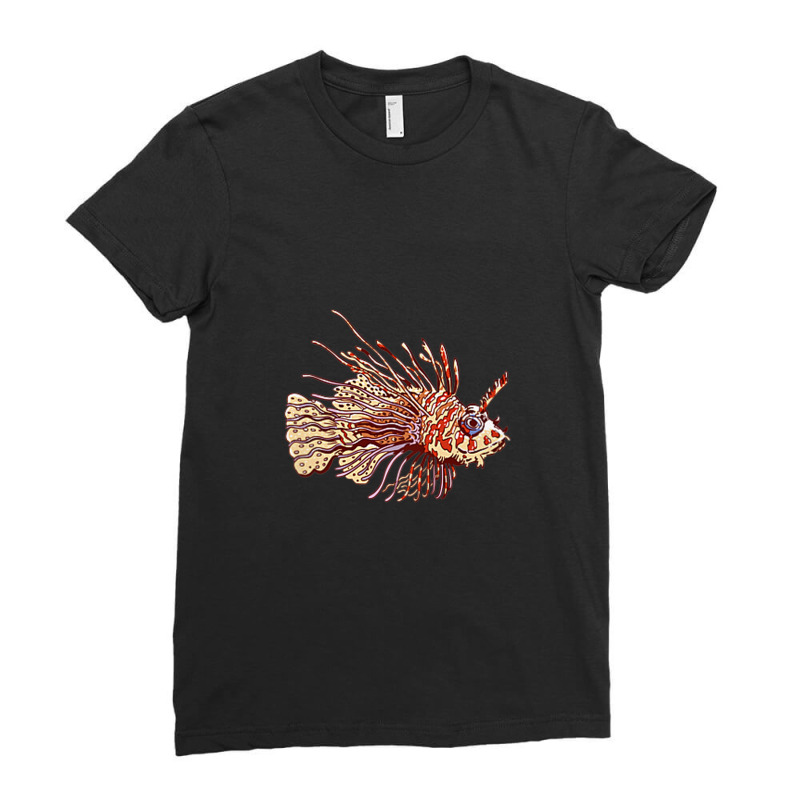 Lionfish Reef Fishing Lion Fish Sea Rock Diver Fish Lover Raglan Baseb Ladies Fitted T-Shirt by Vivu991 | Artistshot