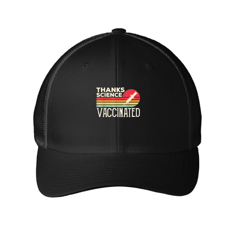 Thanks Science Vaccinated Retro Vintage Pro Vaccine Mesh cap by Newest | Artistshot