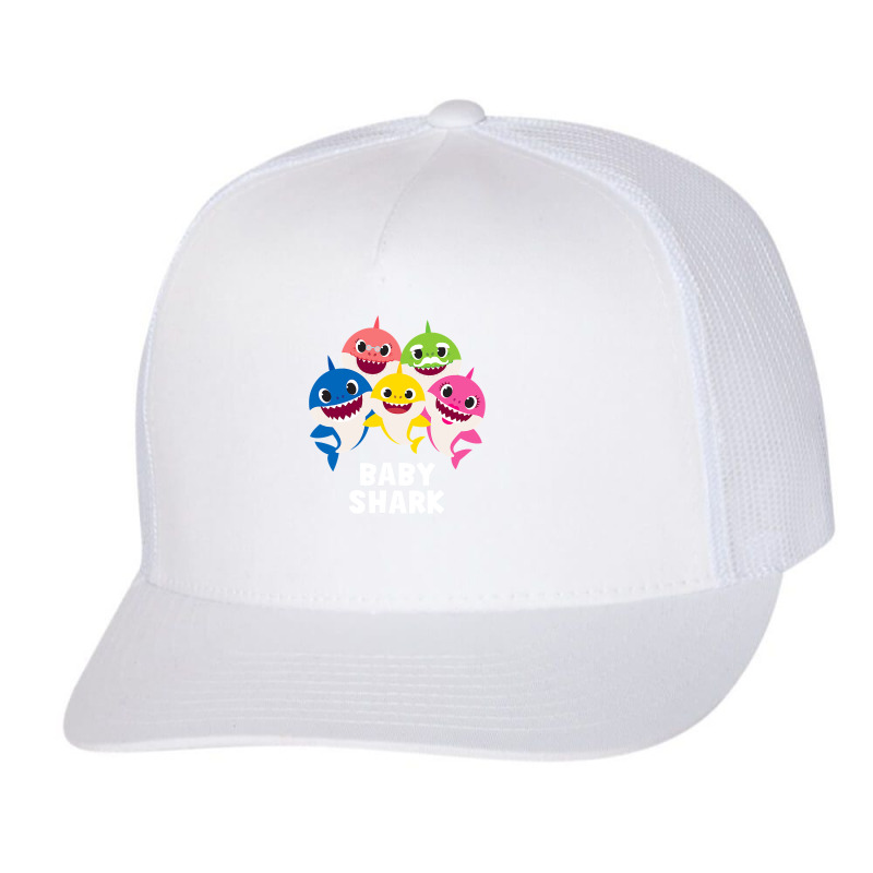 Pinkfong Baby Shark Family  With Text Trucker Cap by trokeryth | Artistshot