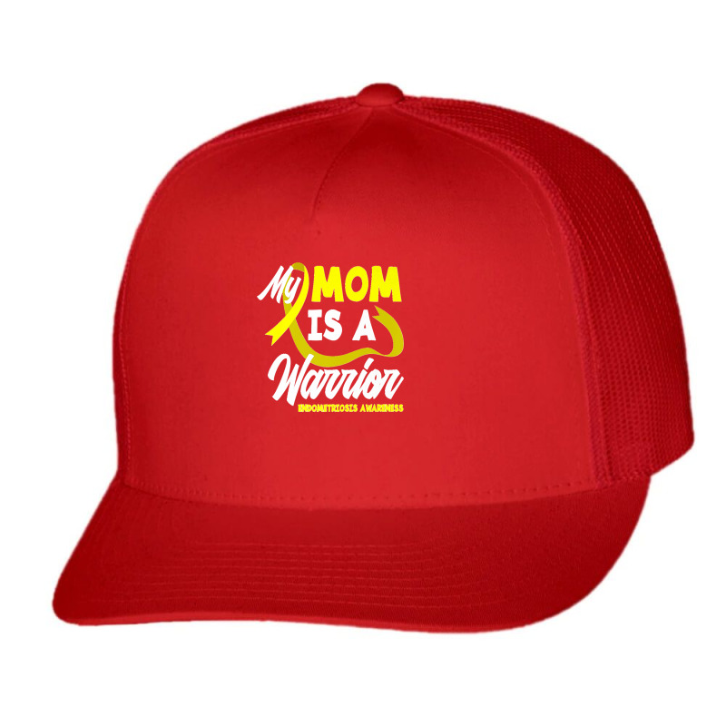 My Mom Is A Warrior Yellow Ribbon Endometriosis Awareness Premium Trucker Cap by LisaMarieRangel | Artistshot