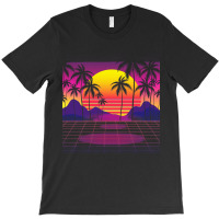 Synthwave T  Shirt Mesmerizing Sunset Synthwave T  Shirt T-shirt | Artistshot