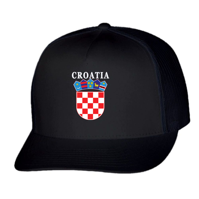 Croatia Deluxe Football Jersey Design Trucker Cap by ardylanda | Artistshot