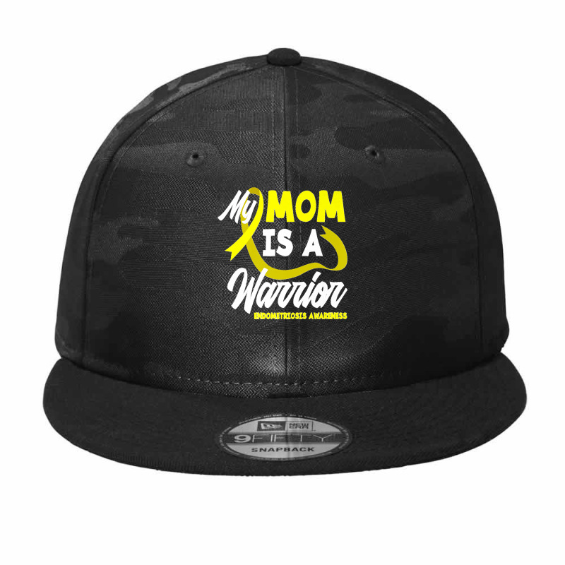 My Mom Is A Warrior Yellow Ribbon Endometriosis Awareness Premium Camo Snapback by LisaMarieRangel | Artistshot