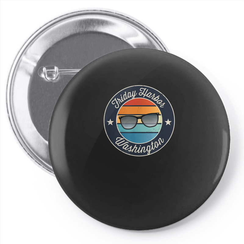 Friday Harbor Washington Souvenir Graphic Pin-back Button | Artistshot