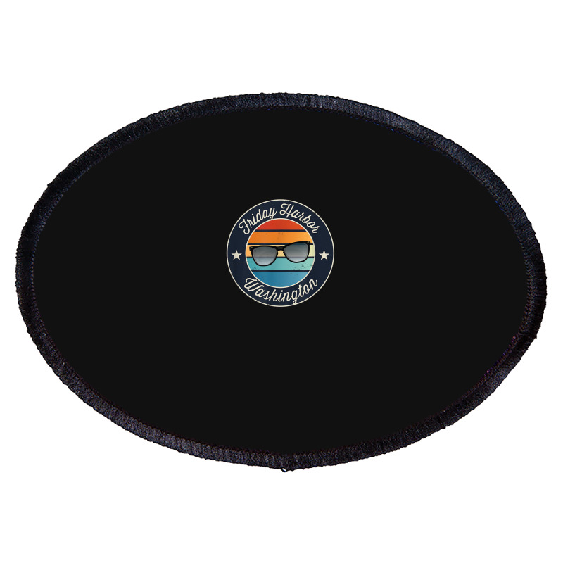 Friday Harbor Washington Souvenir Graphic Oval Patch | Artistshot