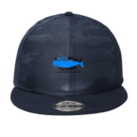 Blue Whale Tavern Distressed Camo Snapback | Artistshot